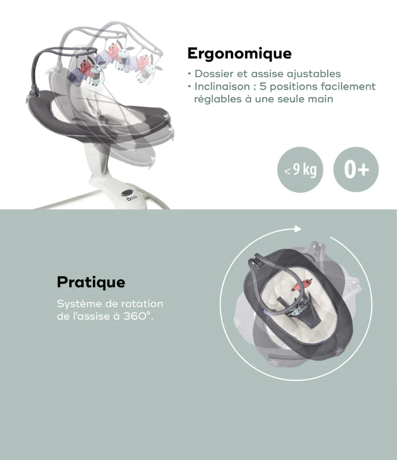 Swoon Motion Balancelle électrique - Assise rotative 360° - Image 4