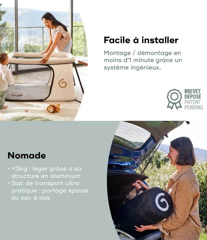 Lit parapluie ultra léger Moov & Sleep - Image 4