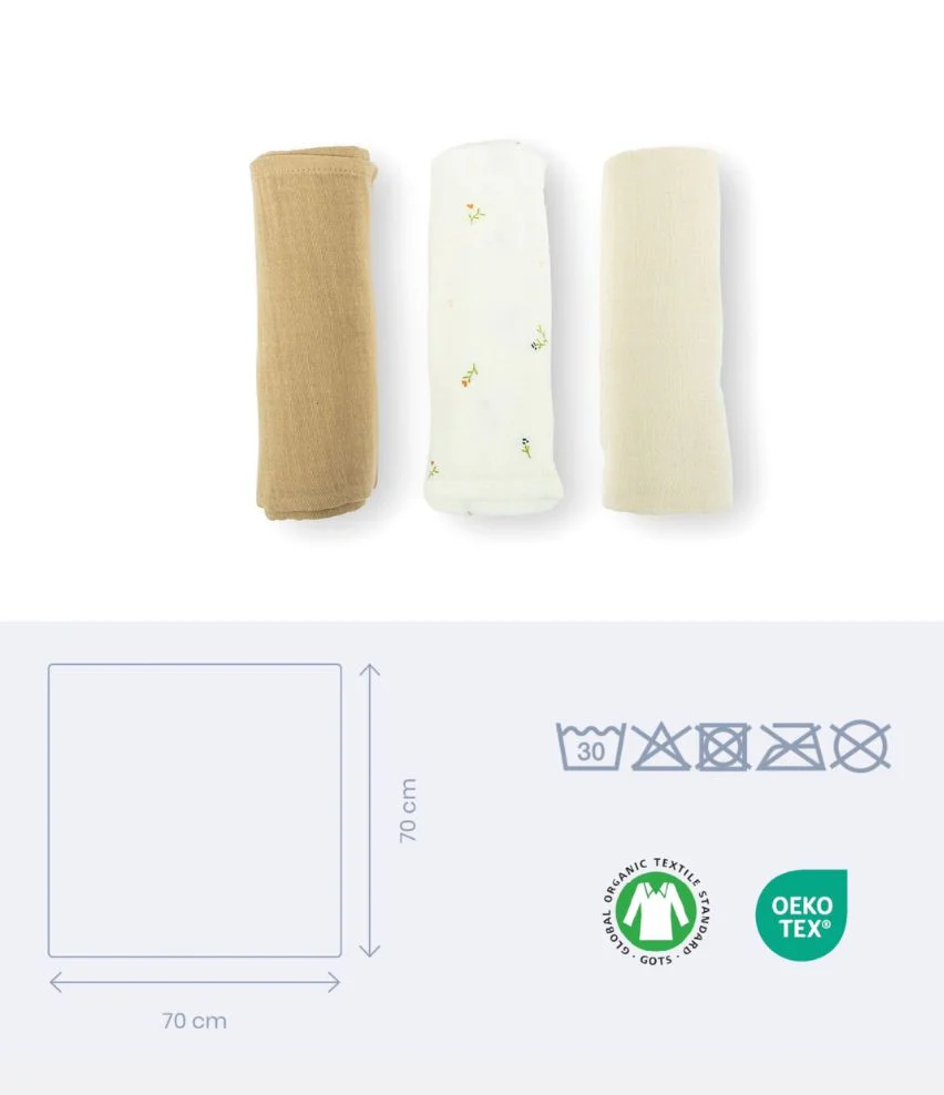 Lot de 3 langes bébé LOVELY - Image 4