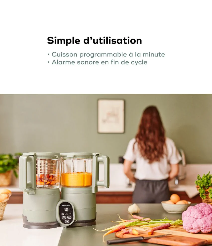 Robot en verre cuisson rapide - Nutribaby Glass Celadon - Image 6