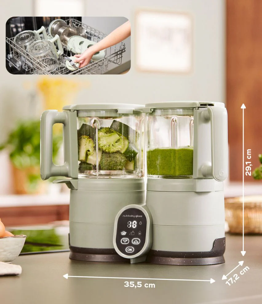 Robot en verre cuisson rapide - Nutribaby Glass Celadon - Image 8